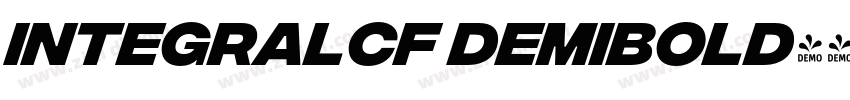 integralcf demibold字体转换